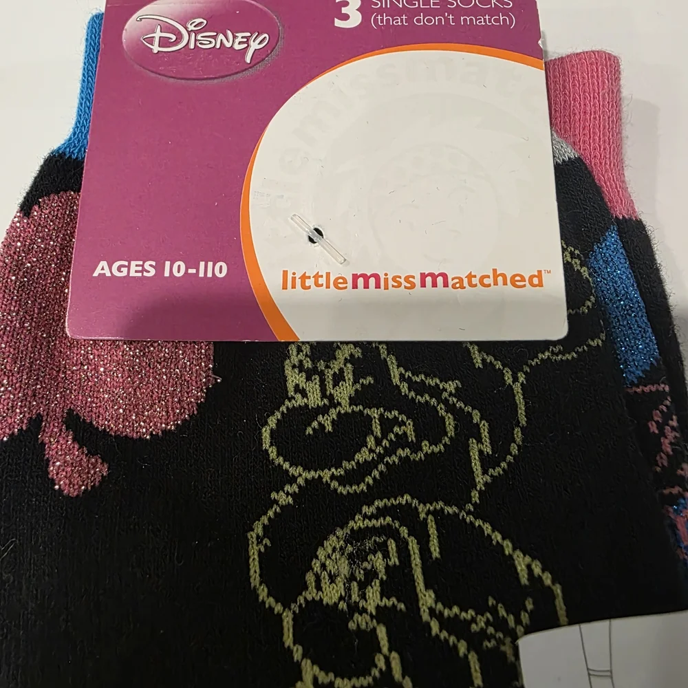 Disney LittleMissMatched 3 Pair Ankle Socks Seven Dwarfs Glitter Socks Girls - Picture 6 of 9